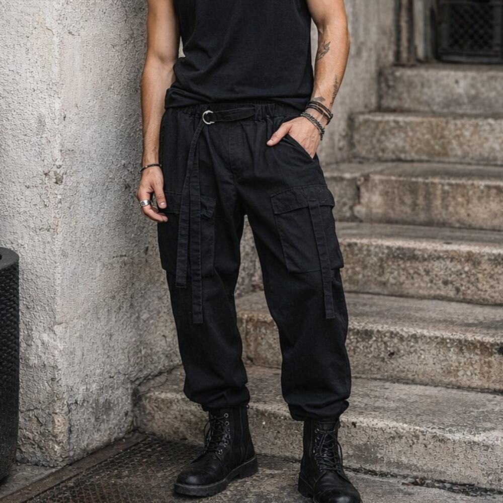 Jonny Cota Studio Black Cargo Pants Cotton Size XL